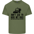 Ask to Ride My Biker Motorbike Motorcycle Mens Cotton T-Shirt Tee Top Military Green