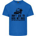 Ask to Ride My Biker Motorbike Motorcycle Mens Cotton T-Shirt Tee Top Royal Blue