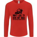 Ask to Ride My Biker Motorbike Motorcycle Mens Long Sleeve T-Shirt Red