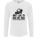 Ask to Ride My Biker Motorbike Motorcycle Mens Long Sleeve T-Shirt White