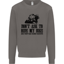 Ask to Ride My Biker Motorbike Motorcycle Mens Sweatshirt Jumper Charcoal