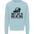 Ask to Ride My Biker Motorbike Motorcycle Mens Sweatshirt Jumper Light Blue