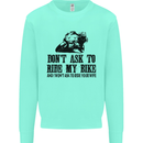 Ask to Ride My Biker Motorbike Motorcycle Mens Sweatshirt Jumper Peppermint