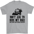 Ask to Ride My Biker Motorbike Motorcycle Mens T-Shirt Cotton Gildan Sports Grey