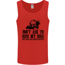 Ask to Ride My Biker Motorbike Motorcycle Mens Vest Tank Top Red