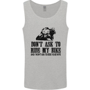 Ask to Ride My Biker Motorbike Motorcycle Mens Vest Tank Top Sports Grey