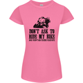 Ask to Ride My Biker Motorbike Motorcycle Womens Petite Cut T-Shirt Azalea