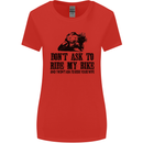 Ask to Ride My Biker Motorbike Motorcycle Womens Wider Cut T-Shirt Red