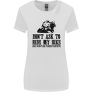 Ask to Ride My Biker Motorbike Motorcycle Womens Wider Cut T-Shirt White