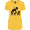 Ask to Ride My Biker Motorbike Motorcycle Womens Wider Cut T-Shirt Yellow