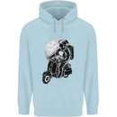 Astro Scooter Spaceman Biker Motorcyle MOD Childrens Kids Hoodie Light Blue