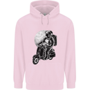 Astro Scooter Spaceman Biker Motorcyle MOD Childrens Kids Hoodie Light Pink