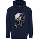 Astro Scooter Spaceman Biker Motorcyle MOD Childrens Kids Hoodie Navy Blue