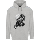 Astro Scooter Spaceman Biker Motorcyle MOD Childrens Kids Hoodie Sports Grey