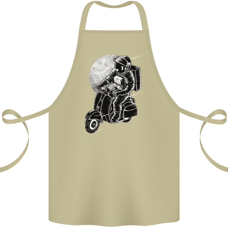 Astro Scooter Spaceman Biker Motorcyle MOD Cotton Apron 100% Organic Khaki