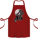 Astro Scooter Spaceman Biker Motorcyle MOD Cotton Apron 100% Organic Maroon