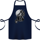Astro Scooter Spaceman Biker Motorcyle MOD Cotton Apron 100% Organic Navy Blue