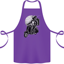 Astro Scooter Spaceman Biker Motorcyle MOD Cotton Apron 100% Organic Purple