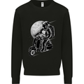 Astro Scooter Spaceman Biker Motorcyle MOD Kids Sweatshirt Jumper Black