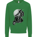 Astro Scooter Spaceman Biker Motorcyle MOD Kids Sweatshirt Jumper Irish Green