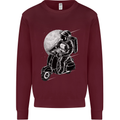 Astro Scooter Spaceman Biker Motorcyle MOD Kids Sweatshirt Jumper Maroon