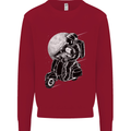 Astro Scooter Spaceman Biker Motorcyle MOD Kids Sweatshirt Jumper Red