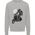Astro Scooter Spaceman Biker Motorcyle MOD Kids Sweatshirt Jumper Sports Grey
