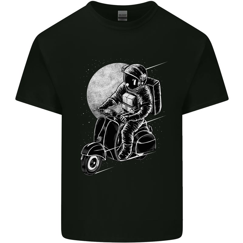 Astro Scooter Spaceman Biker Motorcyle MOD Kids T-Shirt Childrens Black
