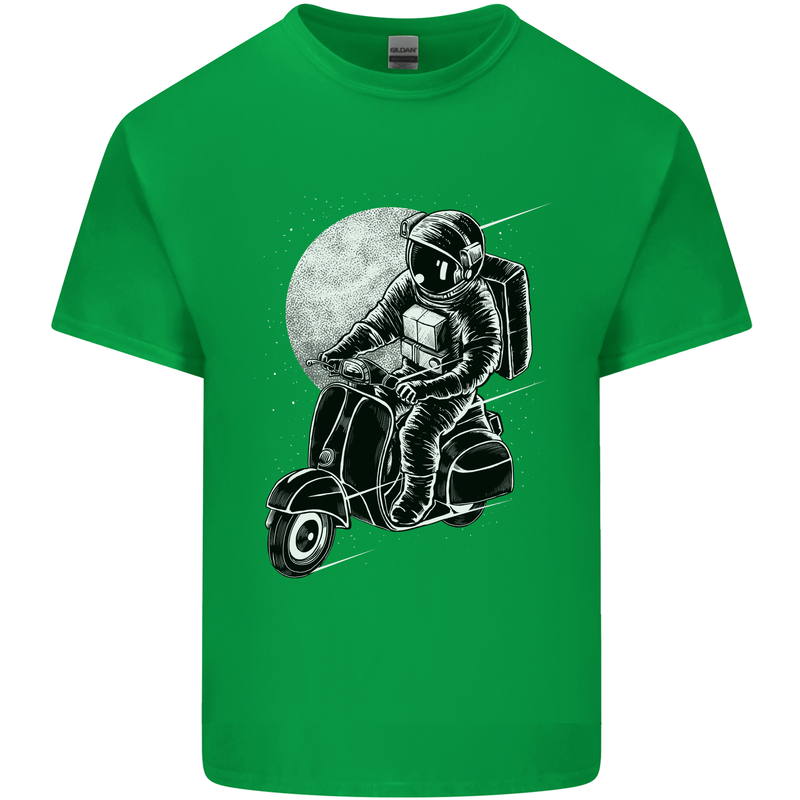 Astro Scooter Spaceman Biker Motorcyle MOD Kids T-Shirt Childrens Irish Green
