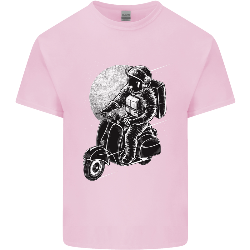 Astro Scooter Spaceman Biker Motorcyle MOD Kids T-Shirt Childrens Light Pink