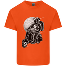 Astro Scooter Spaceman Biker Motorcyle MOD Kids T-Shirt Childrens Orange