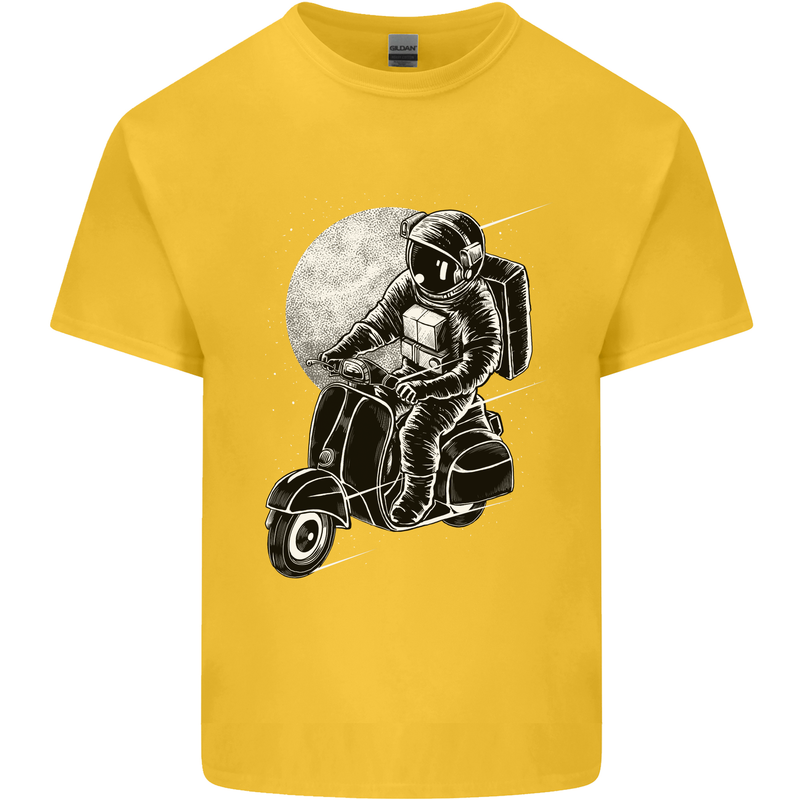 Astro Scooter Spaceman Biker Motorcyle MOD Kids T-Shirt Childrens Yellow