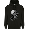 Astro Scooter Spaceman Biker Motorcyle MOD Mens 80% Cotton Hoodie Black
