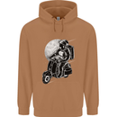 Astro Scooter Spaceman Biker Motorcyle MOD Mens 80% Cotton Hoodie Caramel Latte