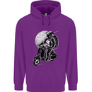 Astro Scooter Spaceman Biker Motorcyle MOD Mens 80% Cotton Hoodie Purple