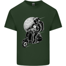 Astro Scooter Spaceman Biker Motorcyle MOD Mens Cotton T-Shirt Tee Top Forest Green