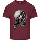 Astro Scooter Spaceman Biker Motorcyle MOD Mens Cotton T-Shirt Tee Top Maroon