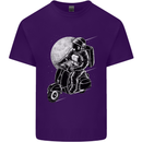 Astro Scooter Spaceman Biker Motorcyle MOD Mens Cotton T-Shirt Tee Top Purple