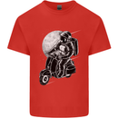 Astro Scooter Spaceman Biker Motorcyle MOD Mens Cotton T-Shirt Tee Top Red