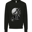 Astro Scooter Spaceman Biker Motorcyle MOD Mens Sweatshirt Jumper Black