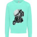 Astro Scooter Spaceman Biker Motorcyle MOD Mens Sweatshirt Jumper Peppermint