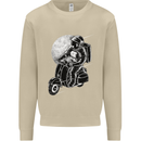 Astro Scooter Spaceman Biker Motorcyle MOD Mens Sweatshirt Jumper Sand