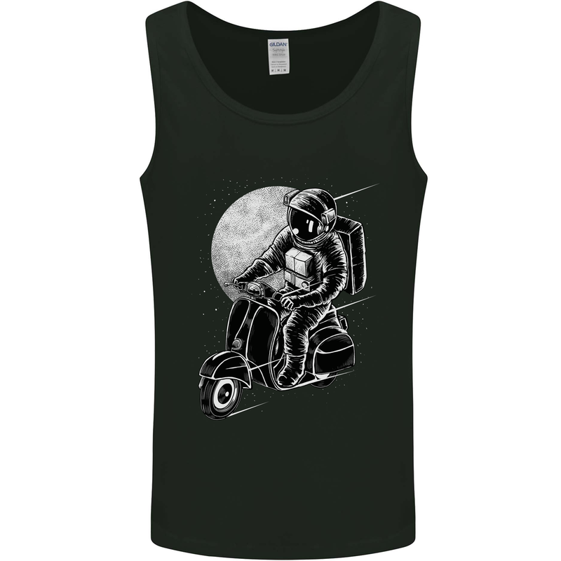 Astro Scooter Spaceman Biker Motorcyle MOD Mens Vest Tank Top Black