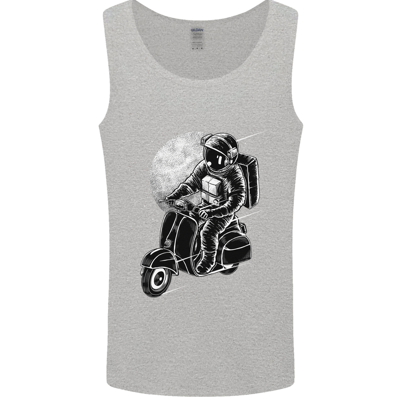 Astro Scooter Spaceman Biker Motorcyle MOD Mens Vest Tank Top Sports Grey
