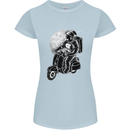 Astro Scooter Spaceman Biker Motorcyle MOD Womens Petite Cut T-Shirt Light Blue