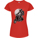 Astro Scooter Spaceman Biker Motorcyle MOD Womens Petite Cut T-Shirt Red