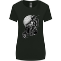 Astro Scooter Spaceman Biker Motorcyle MOD Womens Wider Cut T-Shirt Black