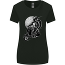 Astro Scooter Spaceman Biker Motorcyle MOD Womens Wider Cut T-Shirt Black