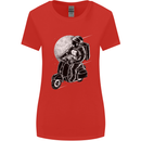 Astro Scooter Spaceman Biker Motorcyle MOD Womens Wider Cut T-Shirt Red
