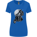 Astro Scooter Spaceman Biker Motorcyle MOD Womens Wider Cut T-Shirt Royal Blue